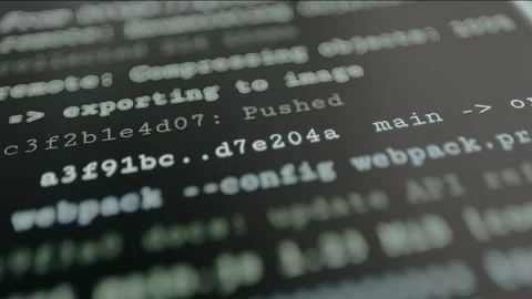 Technical log information detailing recent actions and events within a system Stock Footage 331124832