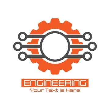 Technical logo. Color vector illustration for logo, sticker or label. Illustrazione stock