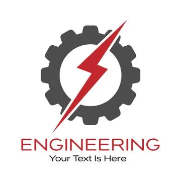 Technical logo template. Color vector illustration for logo, sticker or label Stock Illustration