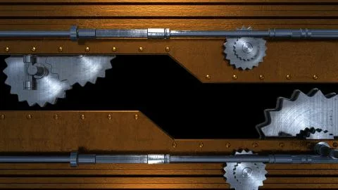 Technical machine metal background Stock Illustration