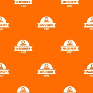 Technical machinery pattern vector orange イラスト素材