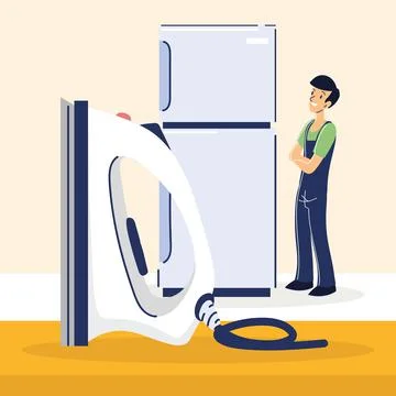 Technical man worker Stock Illustration