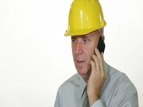 Technical Manager Cell Phone Discussing Architect Engineer Unexpected Problems Stock Footage 83658813