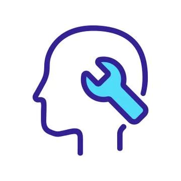 Technical mindset icon vector. Isolated contour symbol illustration 스톡 일러스트