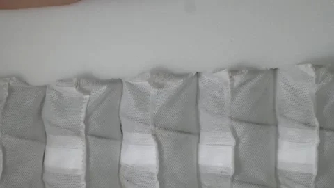 Technical operation to check the degree of elasticity of the springs under t Video stock 145938130