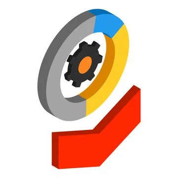 Technical optimization icon, isometric style 스톡 일러스트