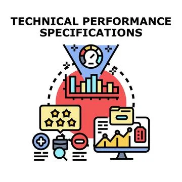 Technical performance specifications concept defining system performance cr.. 库存插图