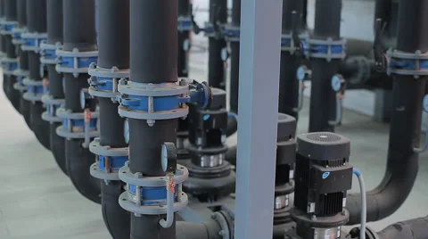 Technical Pipe Production Plant, the Boiler Room Stock Footage 56828008