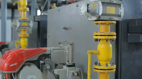 Technical Pipe Production Plant, the Boiler Room Stock Footage 56828254