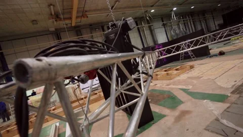 Technical preparations for the concert Stock Footage 171585983