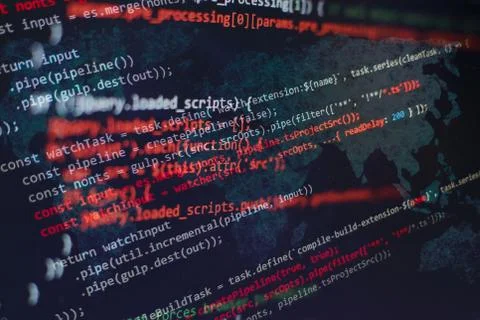 Technical price graph and indicator, red and green candlestick chart on blue Stock Photos