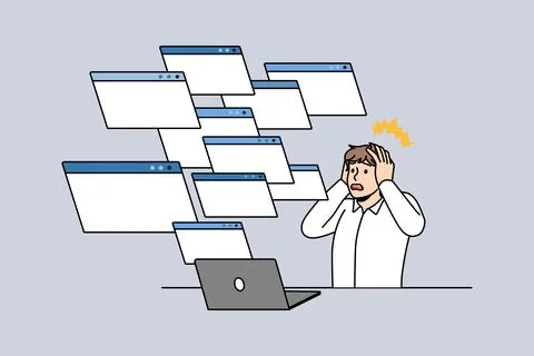 Technical problem and error concept 스톡 일러스트