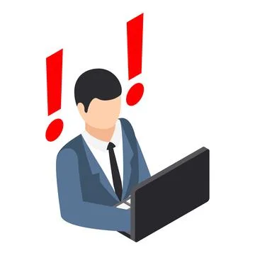 Technical problem icon, isometric style Illustrazione stock