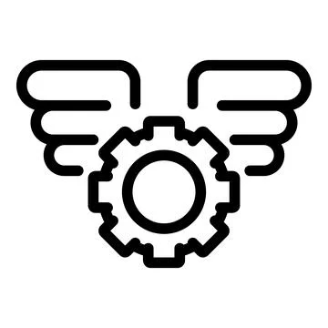 Technical problem icon, outline style Stock Illustration