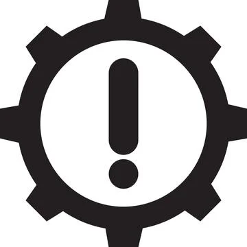 Technical problem icon on white background. system error symbol. Stock Illustration