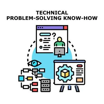 Technical problem solving know how vector concept Stockillustratie