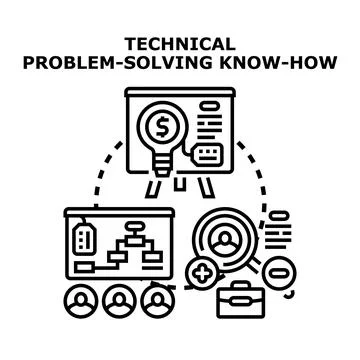 Technical problem solving know how concept illustration Stockillustratie