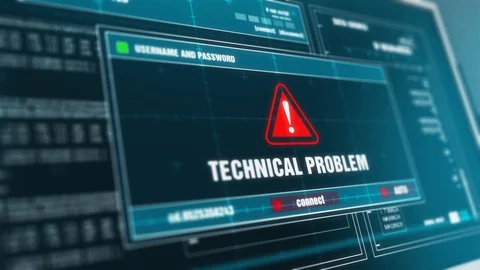 Technical Problem Warning System Security Alert error message Computer Screen. 库存影片 88296613
