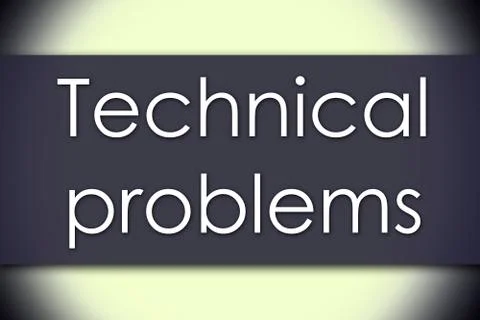 Technical problems - business concept with text Stock Illustration