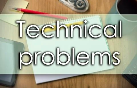 Technical problems -  business concept with text Stock Illustration
