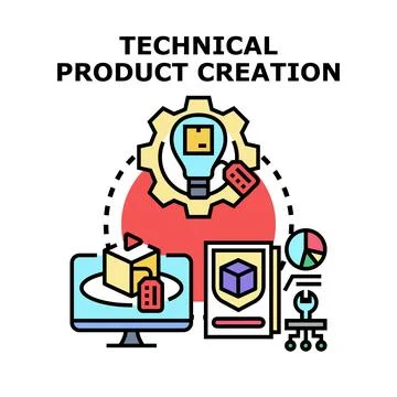 Technical product creation process developing new concepts イラスト素材