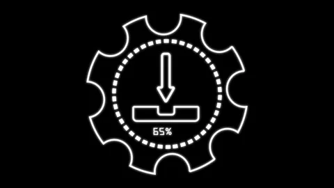 Technical progress bar dashboards calculate file optimization parameters up.. Stock Footage 340998620