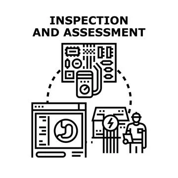 Technical property and medical system assessment concept Stock Illustration