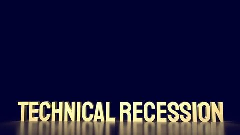 The  Technical Recession gold text for Business concept 3d rendering Stockillustratie