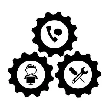 Technical repair of computer icon image Stock Illustration