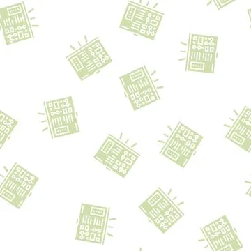 Technical report glyph seamless pattern Stock Illustration