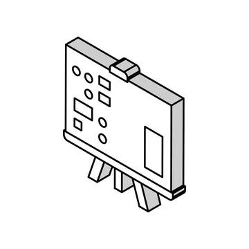 Technical report isometric icon vector illustration Stock Illustration