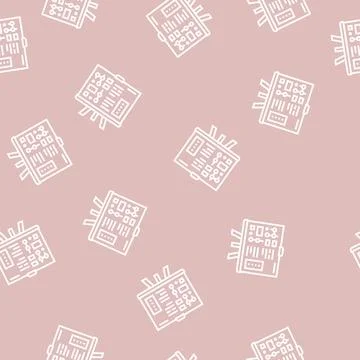 Technical report line seamless pattern Stock Illustration