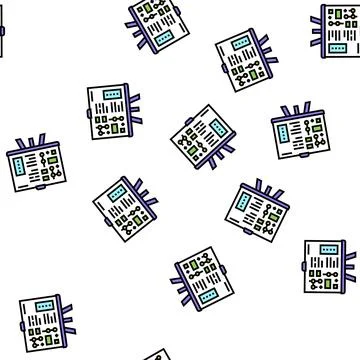 Technical report vector seamless pattern Stock Illustration