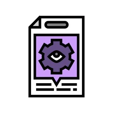 Technical review color icon vector illustration Illustrazione stock