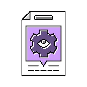 Technical review color icon vector illustration Stock Illustration