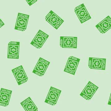 Technical review glyph seamless pattern Stock Illustration