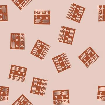Technical review glyph vector seamless pattern Stock Illustration