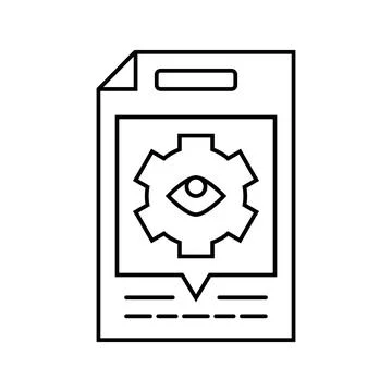 Technical review line icon vector illustration Stock Illustration