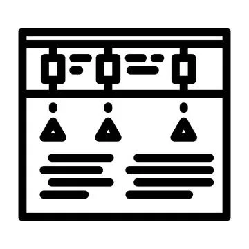 Technical review line icon vector illustration Illustrazione stock