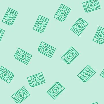 Technical review line seamless pattern Stock Illustration