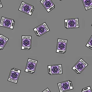 Technical review vector seamless pattern Stock Illustration