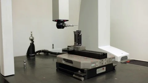 Technical robot cnc mashine production fabrication computer Stock Footage 82443033