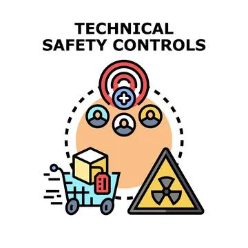 Technical safety controls ensuring security and risk management Illustration