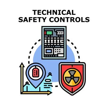 Technical safety controls managing industrial risks Illustration