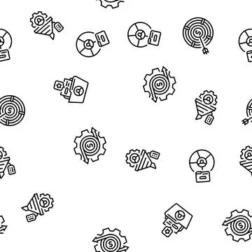 Technical sales engineer service seamless pattern vector 스톡 일러스트