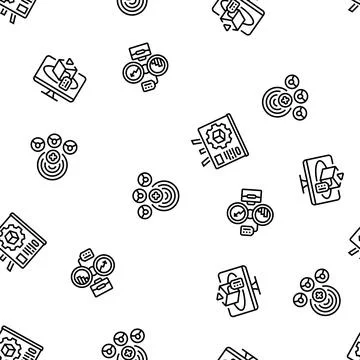 Technical sales engineer service seamless pattern vector Stockillustratie