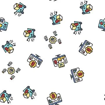 Technical sales engineer service seamless pattern vector 스톡 일러스트