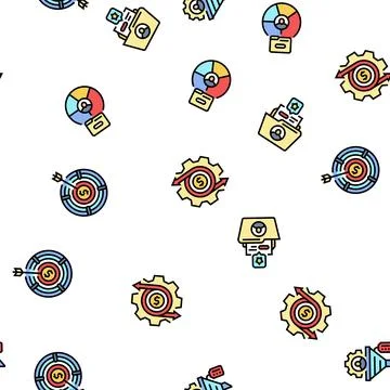 Technical sales engineer service seamless pattern vector Stock Illustration