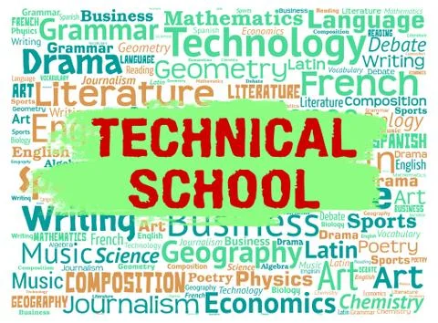 Technical School Indicates Specialist Education And Learning Иллюстрация