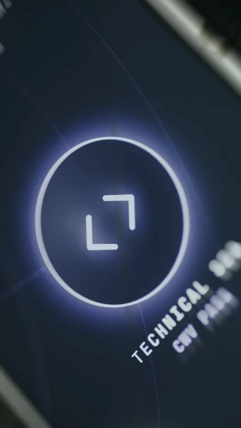 Technical SEO module, glowing circular icon featuring code brackets Stock Footage 334951234